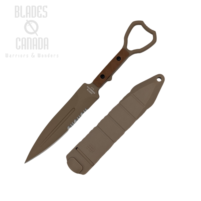 Halfbreed XL Compact Clearance Knife, K110 Dark Earth, G10 Dark Earth